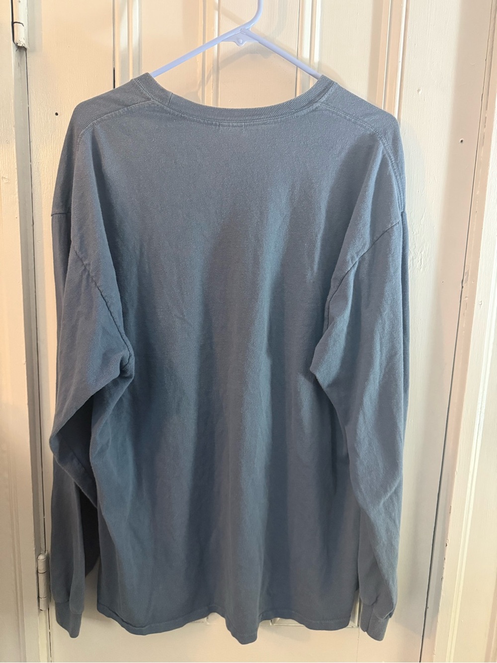 Grateful Dead Men's Long Sleeve - Dusty Blue with Steal Your Face Skull Logo - Picture 8 of 9